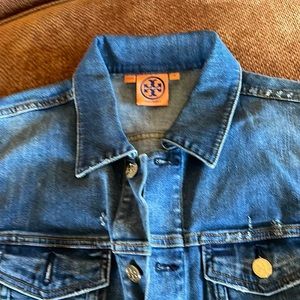 Tory Burch denim vest.